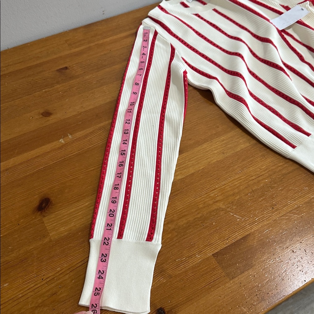 EQUIPMENT AMRIT SWEATER - FANCY RIBBED KNIT WHITE/BLOOD MOON - Picture 12 of 14